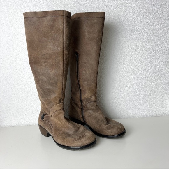 Fly London Women’s Western Tall Riding Boot 38 Brown Leather - Picture 1 of 14